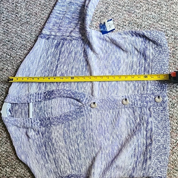 ARIZONA JEAN CO WOMEN'S JUNIORS PLUS SIZE PURPLE/WHITE BUTTON CARDIGAN SIZE XXL - Picture 13 of 16